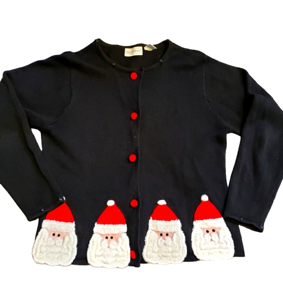 BellePoint Santa Claus Women's Cardigan Sweater L - Picture 1 of 7